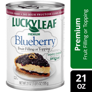 Lucky Leaf Premium Blueberry Fruit Filling and Topping, 21 oz Can