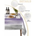 thumbnail image 2 of Purple Gray White Table Cloth, Retro Country Abstract Mottled Texture Waterproof Tablecloth for Rectangle Tables, Reusable Washable Fabric Table Cover for Restaurant Kitchen Dining Tables 54"x108", 2 of 6