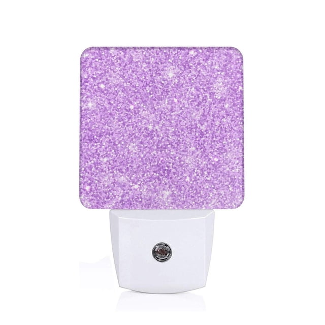 Fotbe Lilac Glittering Luz Nocturna LED, Luz de Noche con Sensor de Luz Natural de Anochecer a Amanecer, Se Enchufa a la Pared, Blanco Cálido 0.5W-UK