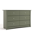 thumbnail image 3 of Storkcraft Crescent 6 Drawer Nursery Dresser, Olive, 3 of 14