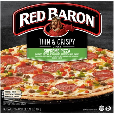 Red Baron Thin Crust Supreme Frozen Pizza - 17.46oz