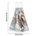 thumbnail image 3 of Wobogo Santa Claus and Snowmen Hand Towel Set of 2 Absorbent for Kitchen and Bathroom With Velcro Hanging Loop 18.2×14in, 3 of 7