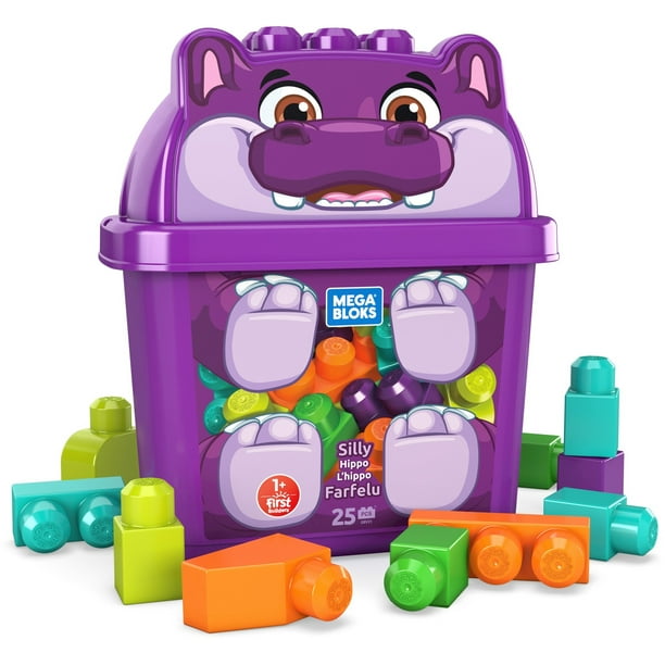 Mega Bloks First Builders Silly Hippo Building Toys For Toddlers, 25