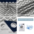 thumbnail image 6 of Blackout Curtains for Bedroom, Gray Geometric Black Room Darkening Window Drapes for Living Room, Modern Abstract Art Striped Thermal Insulated Grommet Curtains, 42x84 inch, 2 Panels, 6 of 9