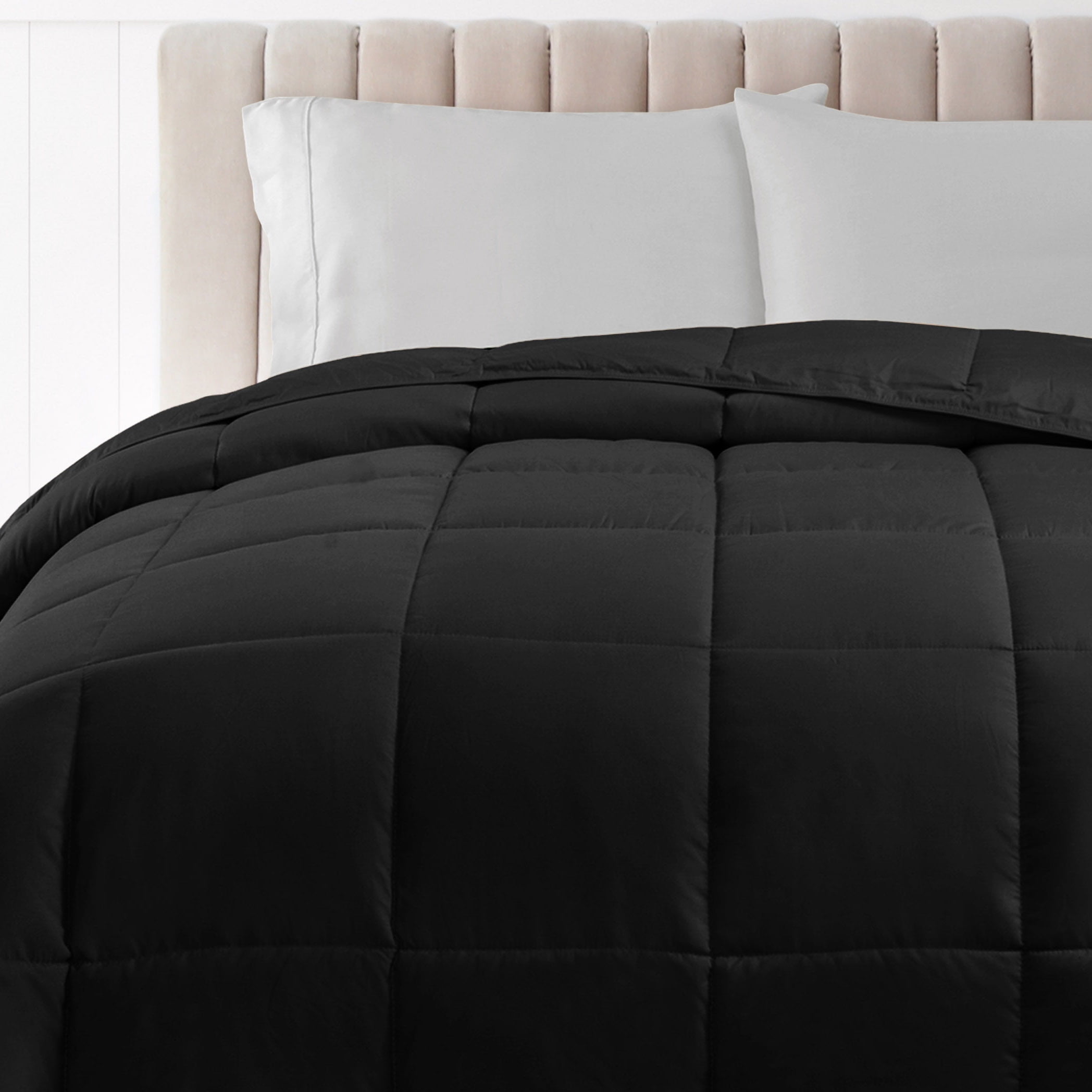 BNM Classic Down Alternative Comforter, Twin XL, Black