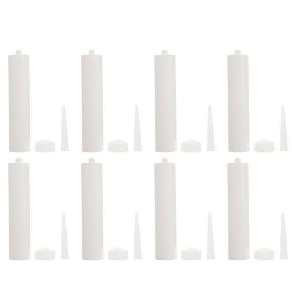 CIMAXIC 8 Sets Caulk Tubes Refillable Sealant Caulking Tube Plastic Caulking Tubes,13.19"X1.97"X1.97"