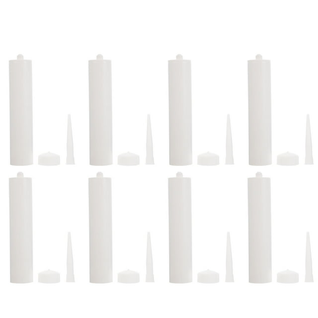 HEMOTON 8 Sets Caulk Tubes Refillable Sealant Caulking Tube Plastic