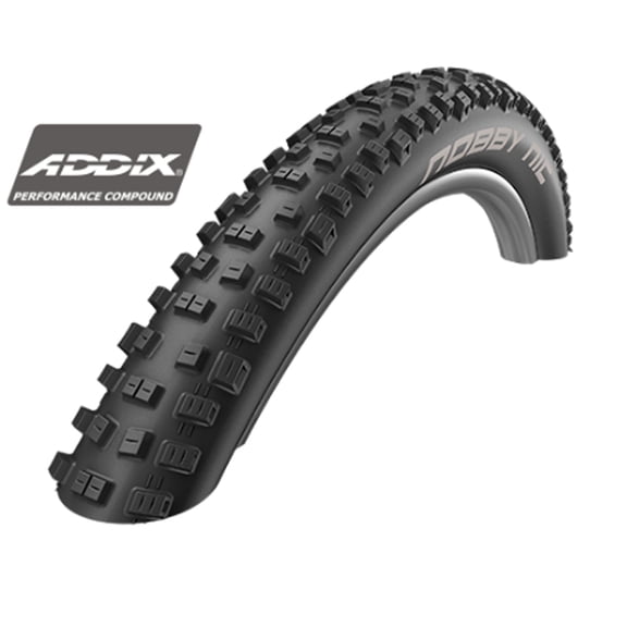 Schwalbe Nobby NIC HS 463 Addix Performance TL Ready Mountain Bicycle Tire - Folding Bead (Black - 26 x 2.35)