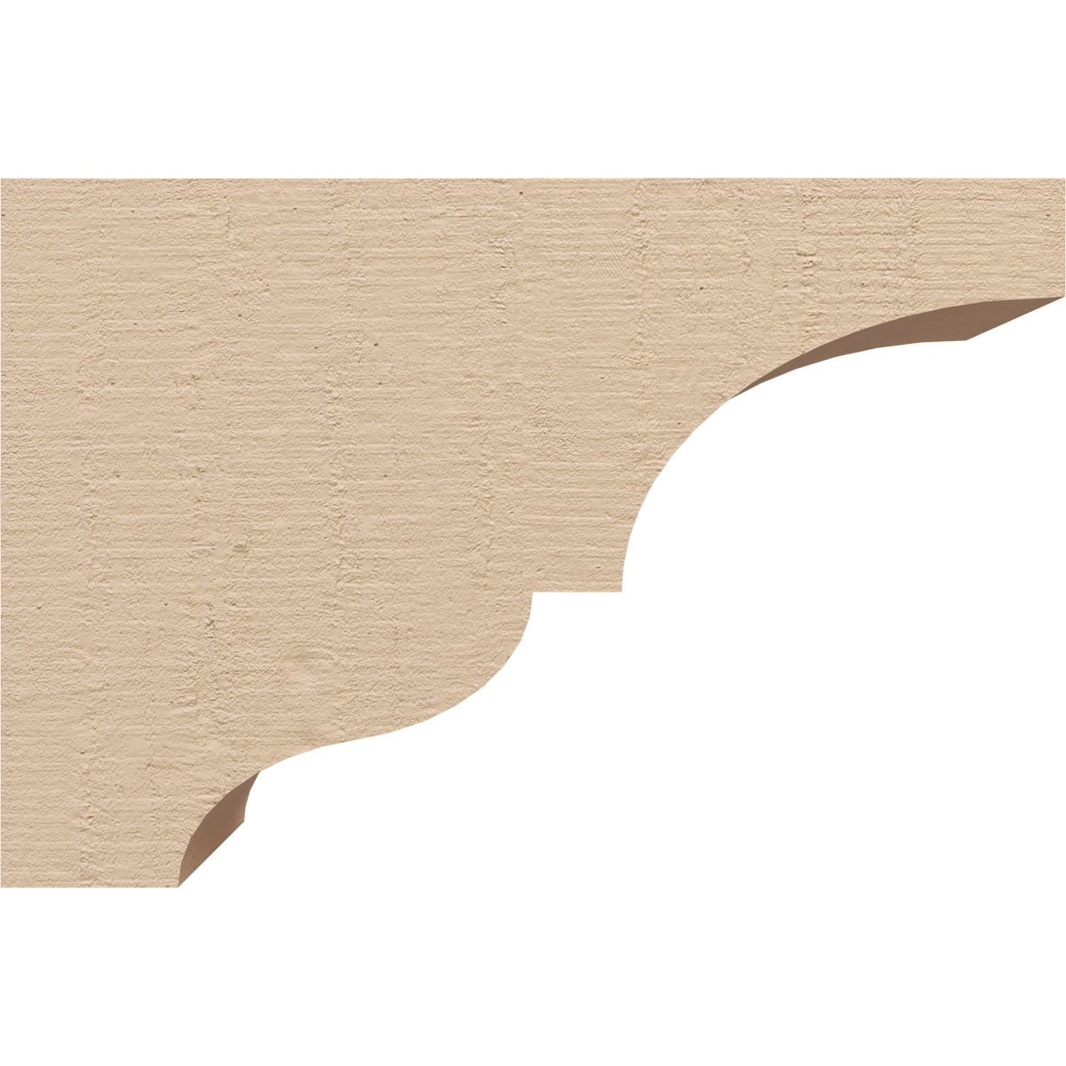 3"W x 9"D x 6"H Classic Asheboro Rough Cedar Woodgrain TimberThane Corbel, Primed Tan