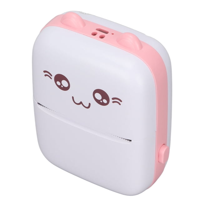 Mini Printer Portable BT Inkless Thermal Printer, Compact and Light, 200DPI Resolution, Connection, Portable Inkless Printer for Girls or Children
