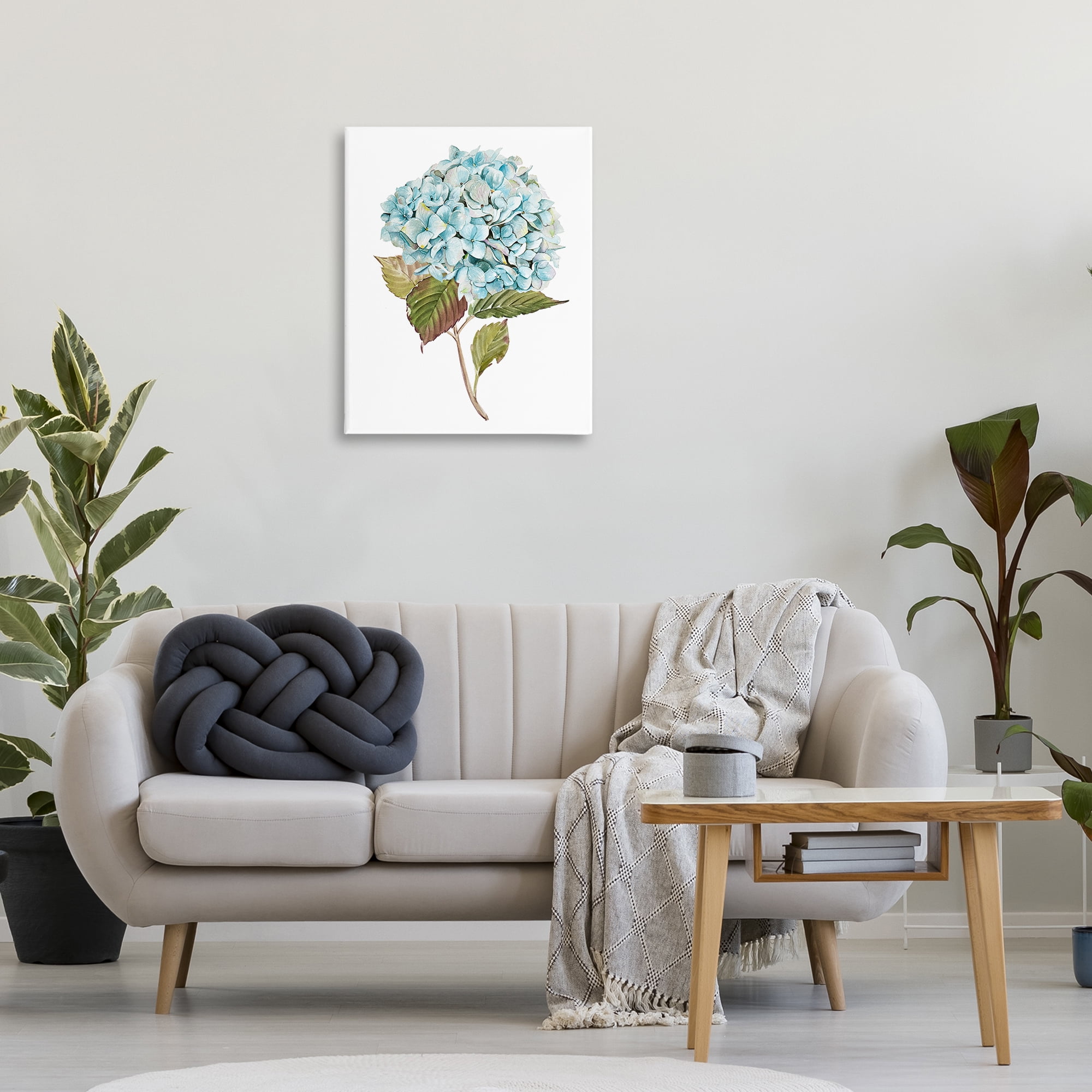 Stupell Industries Simple Hydrangea Bud Botanical & Floral Painting Gallery Wrapped Canvas Art Print Wall Art, 24 x 30