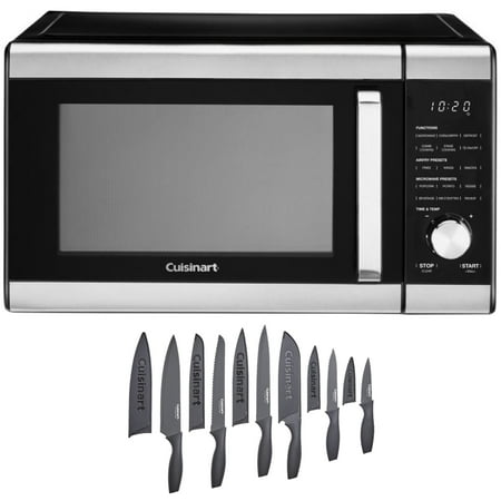 

Cuisinart AMW-90 3-in-1 Microwave AirFryer Plus Black Bundle with Cuisinart 12 Piece Ceramic Coated Cutlery Set Matte Black