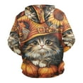 thumbnail image 2 of Cute Cat in Fall Men’s Hoodies Sweatshirt Fleece Jackets Long Sleeve Sweatshirts, 2 of 5