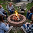 thumbnail image 6 of FEBTECH - 24" Round Fire Pit Grate with 4 Legs | Heat Resistant | 3.5" H | Reinforced Log Grate to Improve Airflow for Campfire, Bonfire & Backyard | Firepit Accessory for Outside | Fireplace Grate, 6 of 9