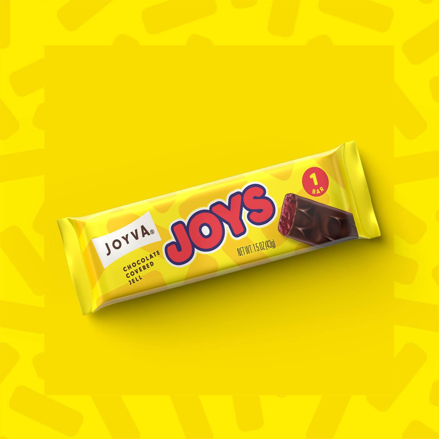Joyva Jelle Joys - Sweet Jelly Center Covered with a Smooth Dark Chocolate Shell - 36 Individually Wrapped Gourmet Artisanal Candy Bars - Kosher, No Dairy or Gluten, Vegan, Parve - Made in Brooklyn