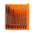 thumbnail image 1 of 10Pcs High Speed Metric Straight Spiral Flute Coarse Thread Watches Micro Taps Set, 1 of 8