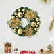 thumbnail image 4 of Corona de Navidad artificial de 12 pulgadas para colgar en la puerta | Hojas de Plata Dorada de Bayas Rojas | Tela de plástico duradera | Decoración navideña para el hogar con acento festivo |, 4 of 6