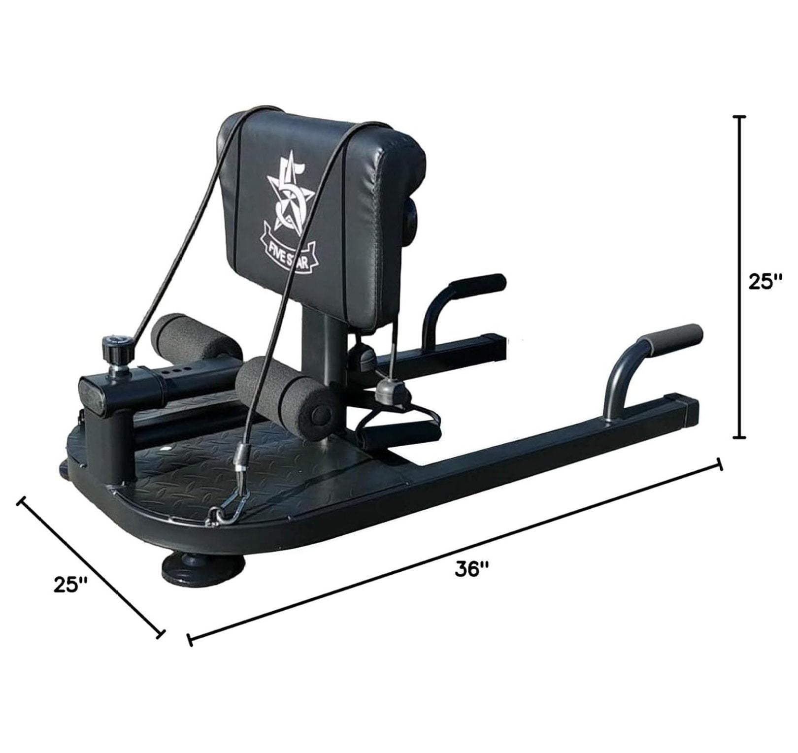 Multi Function Deep Sissy Squat with 2 Exercise Resistance Handles | 8 in 1 Home Gym Machine Leg Exercise | Abdominal Exercises Sit Ups Push Ups Deep Squat Workout Strength Training (Black)