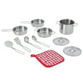 thumbnail image 1 of Teamson Kids  Cooking Playset Accessory Set Steel 11 pcs kitchen Roleplay Silver, 1 of 6