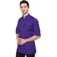 thumbnail image 2 of WARRIOR POINT men's chef coat half sleeve PolyCotton slim fit chef coat size-(S-6XL), 2 of 7