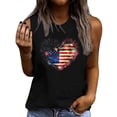 thumbnail image 3 of Lydpxz Womens 4th of July Tank Tops Casual Patriotic American Flag Graphic Tees Loose Fit Sleeveless T Shirts Camisole Athletic Crew Neck Tanks, 3 of 6