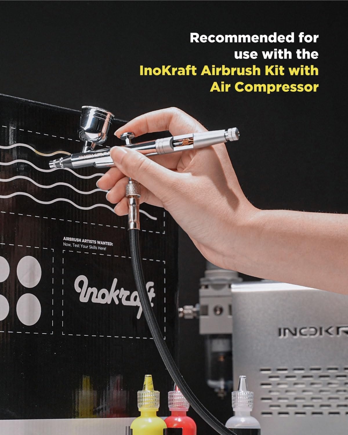 InoKraft Dual-Action Gravity Feed Airbrush Sets