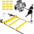 thumbnail image 1 of Agility Ladder Speed Ladder with TPE 4M 8-Rung with 12 Cones and 4 Stakes,Unisex's Premium Adjustable Speed, 1 of 5