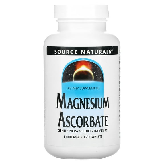 Magnesium Ascorbate, 1,000 mg, 120 Tablets, Source Naturals