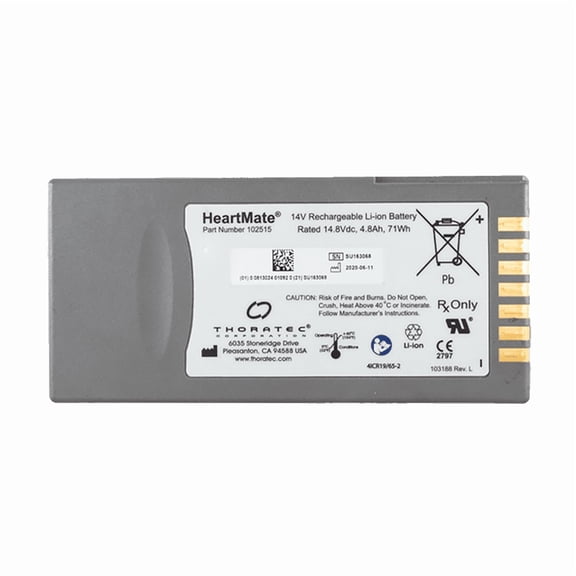 PULADU 102515 for HearMate Thoratec 14.8V 4.8Ah 71Wh Li-ion Battery