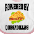 thumbnail image 4 of Inktastic Powered by Quesadillas Boys or Girls Baby Bib, 4 of 4