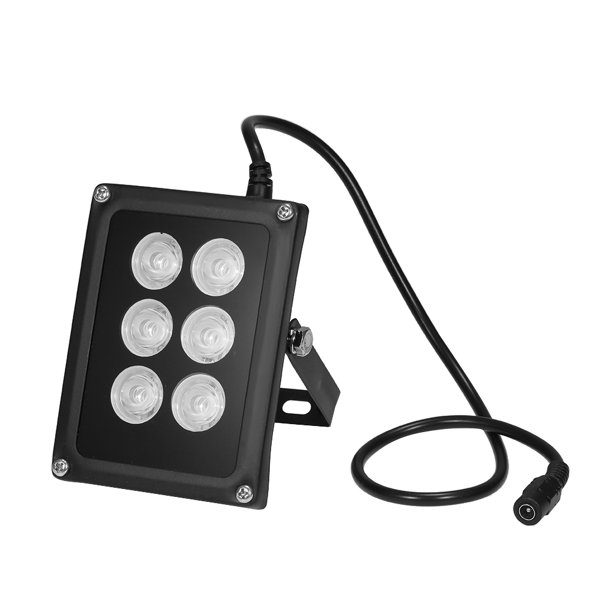 Iluminador de infrarrojos Irfora Iluminador Infrarrojo 6 unids Array IR LEDS IR Iluminador Visión Nocturna Gran Angular de Largo Alcance Impermeable al aire libre para CCTV Cámara de Seguridad Irfora Iluminador de infrarrojos