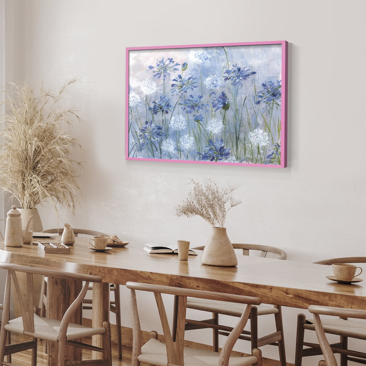 Dandelion and Agapanthus by Sally Swatland - Restickable Framed Giclée Print