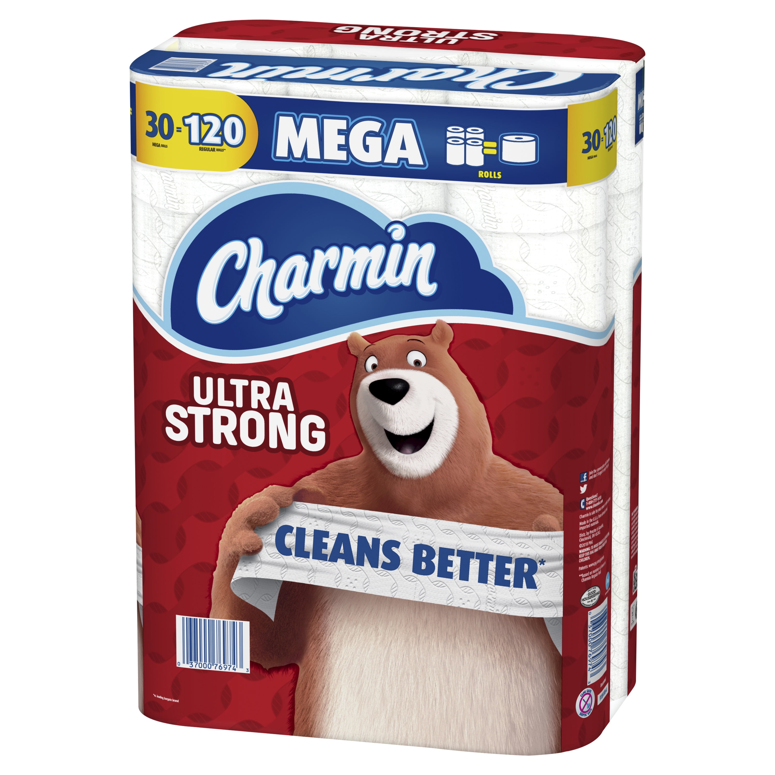 Charmin Ultra Strong Toilet Paper, 30 Mega Rolls