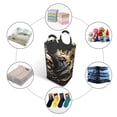 thumbnail image 5 of KLL Gold Rose Skull Laundry Hamper,Large Canvas Fabric Lightweight Storage Basket Toy Organizer Dirty Clothes Collapsible Waterproof, 5 of 6