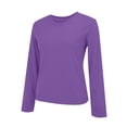 thumbnail image 5 of Only Moment T-Shirt Women Summer Soft Long Length Short Sleeve Casual Loose Basic Daily Tee Tops, 5 of 9