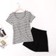 thumbnail image 2 of Conjunto de Pijama con pantalones cortos a rayas para Mujer, ropa de dormir de Modal, trajes de noche con almohadilla para el pecho, ropa de dormir para el hogar, Verano, 2 of 4