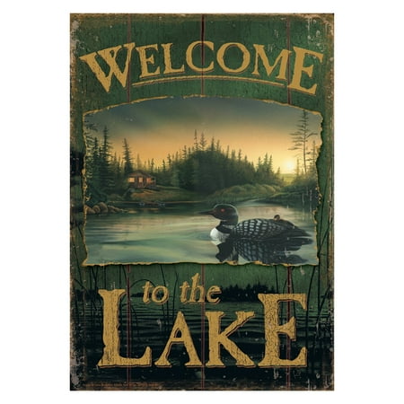 - Toland Home Garden Loon Lake Welcome Flag