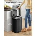 thumbnail image 4 of Kitchen Trash Can 13 Gallon Stainless Steel Garbage Can Recycle Bin with Stay-Open Lid and Step-on Pedal Black, 4 of 8