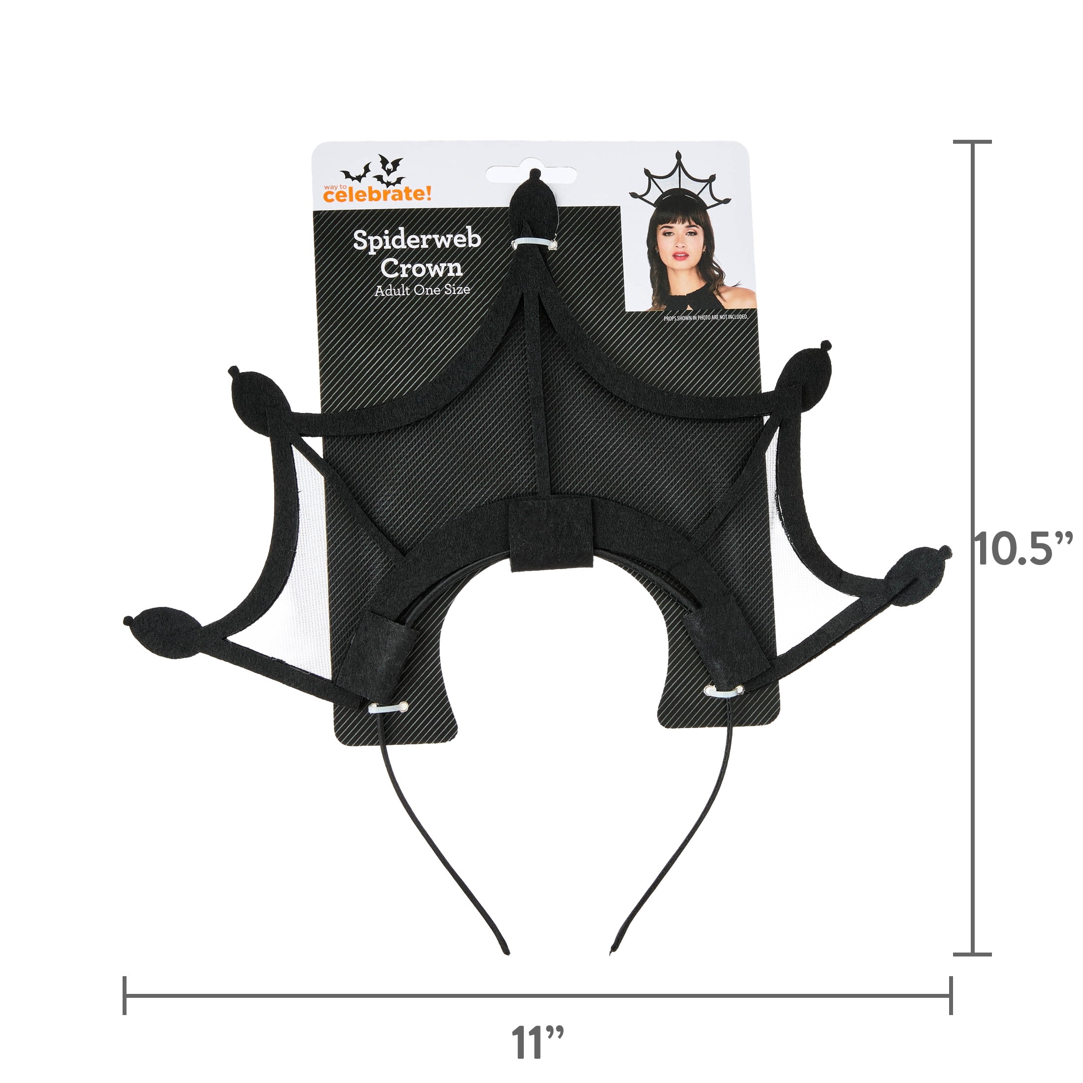 Spiderweb Crown Costume Accessory for Adults, Black, Halloween by Way To CelebrateSpiderweb Crown Costume Accessory for Adults, Black, Halloween by Way To Celebrate