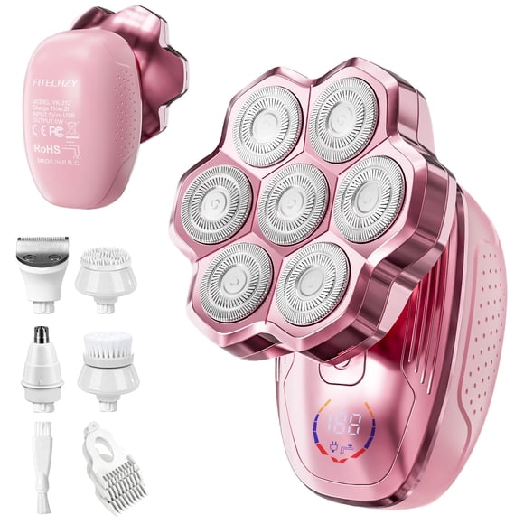 Maquinilla de afeitar eléctrica FITECHZY 5 en 1 para mujer, húmeda y seca, 7 hojas