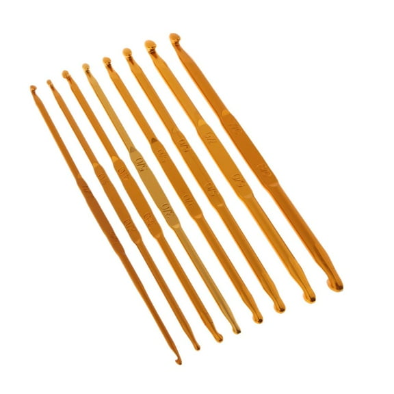 Yunhgft 8Set Ergonomic Crochet Hooks - Double Head, Easy to Hold and Use Hook, Sturdy,