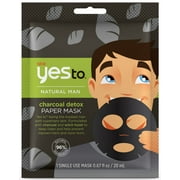 Yes To Natural Man Charcoal Detox Paper Mask Single Use Face Mask