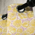 thumbnail image 4 of Ambesonne Flower Grommet Curtain, Yellow Roses Blooming, 50" x 63", Yellow Blush, 4 of 6