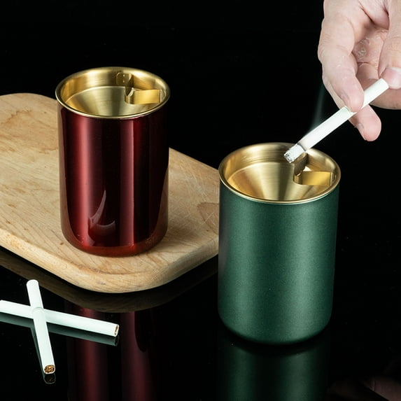 Visland Detachable Ashtray Windproof Decorative Double Layer Thickening Ash Holder Household Supplies