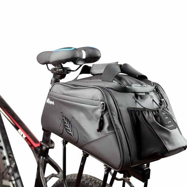 HLONK Bike Bag Aerodynamic Design Rear Bike Rack Reduced Wind Drag Impact Saddle Bag One Size Black 36*15*16cm