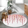 thumbnail image 3 of Small Round Rug 3Ft Washable Non-Slip, Red Polka Dots Circle Area Rugs for Living Room Bedroom, Vintage Abstract Art Watercolor Indoor Floor Mats Carpet Runner for Home Decor, 3 of 8