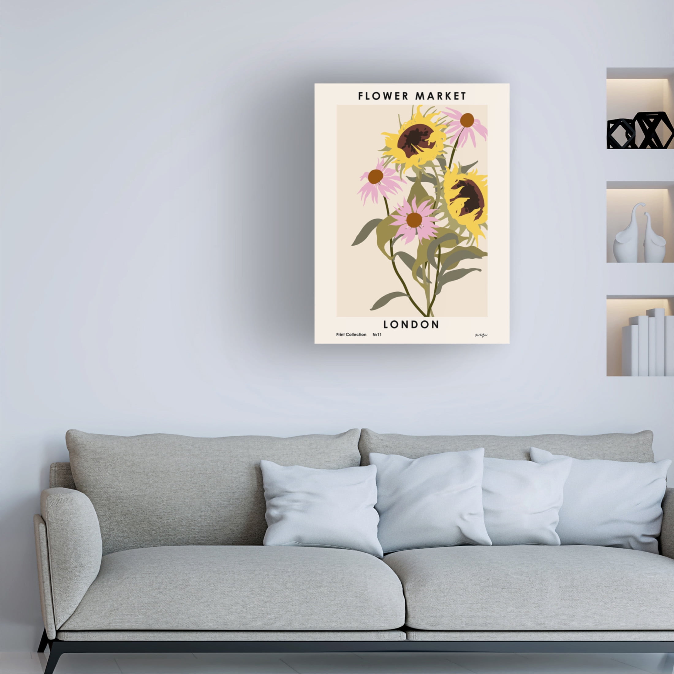 Trademark Fine Art NKTN Flower Market. London Canvas Wall Art