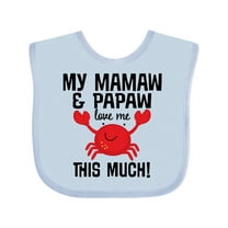 Inktastic Mamaw Papaw Love Me Boys or Girls Baby Bib