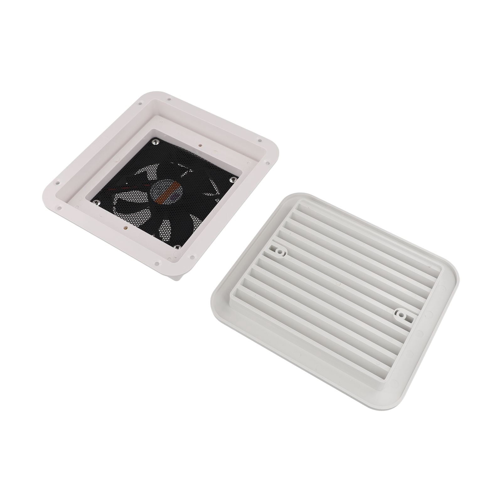 Tekuisi Side Air Vent Ventilation Cooling Exhaust Fan 12V White for RV Caravan Truck Caravan Side Outlet Ventilation Extractor Fan