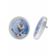 Disney Frozen Silver-Tone Olaf the Snowman Stud Earrings